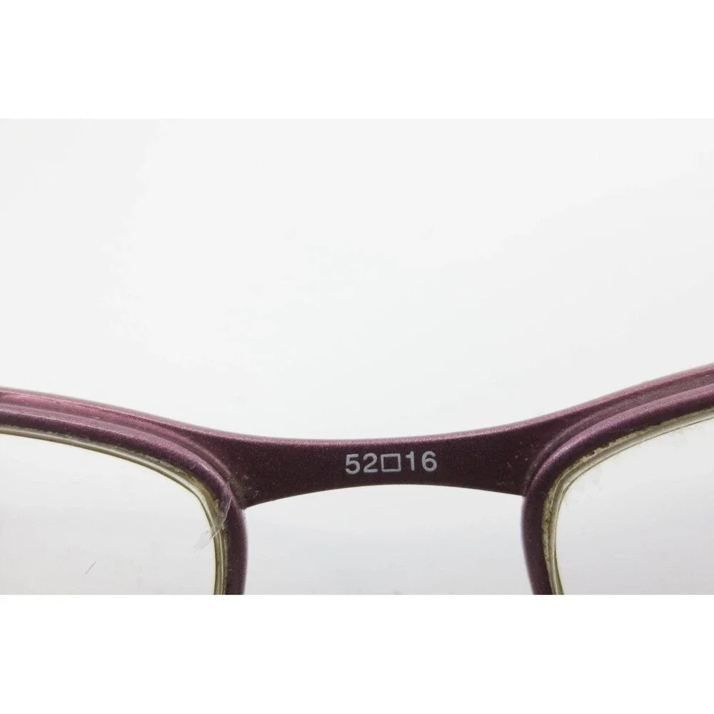 South Hampton Eyeglasses Purple Black Semi-Rimless Frames 52-16 Demo Lenses